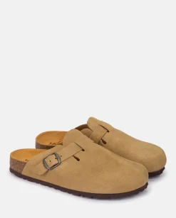 New Flat Shoe ZUECO-559 Beige Clogs|Flat Sandals