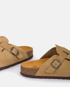 New Flat Shoe ZUECO-559 Beige Clogs|Flat Sandals