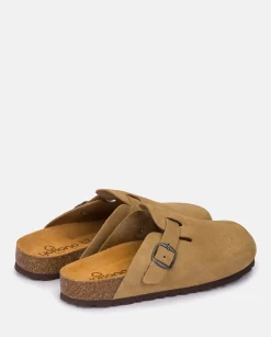 New Flat Shoe ZUECO-559 Beige Clogs|Flat Sandals
