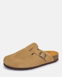New Flat Shoe ZUECO-559 Beige Clogs|Flat Sandals