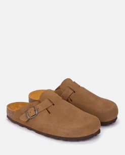 Store Flat Shoe ZUECO-599 Brown Clogs|Flat Sandals