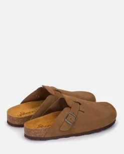 Store Flat Shoe ZUECO-599 Brown Clogs|Flat Sandals