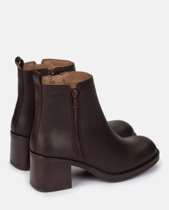 Outlet Heeled Ankle Boot LANDAS-002 Brown Ankle Boots