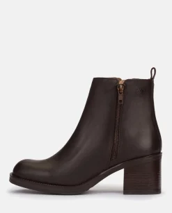 Outlet Heeled Ankle Boot LANDAS-002 Brown Ankle Boots