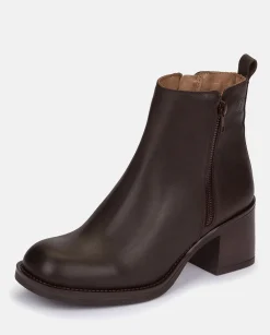 Outlet Heeled Ankle Boot LANDAS-002 Brown Ankle Boots