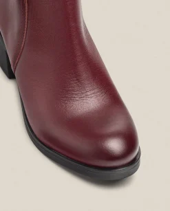 Best Heeled Ankle Boot LILLE-016 Burgundy Ankle Boots