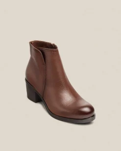 Discount Heeled Ankle Boot LILLE-016 Brown Ankle Boots