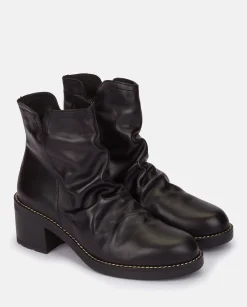 Fashion Heeled Ankle Boot MESINA-003 Black Ankle Boots