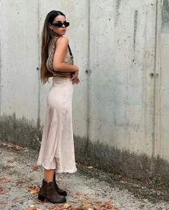 Outlet Heeled Ankle Boot MESINA-003 Grey Ankle Boots