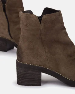 Outlet Heeled Ankle Boot MESINA-003 Grey Ankle Boots