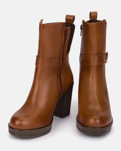 Online Heeled Ankle Boot PILSEN-003 Leather Ankle Boots