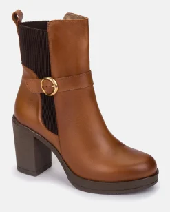 Online Heeled Ankle Boot PILSEN-003 Leather Ankle Boots