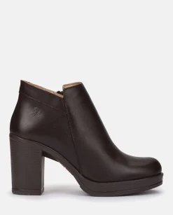 Outlet Heeled Ankle Boot PILSEN-004 Brown Ankle Boots