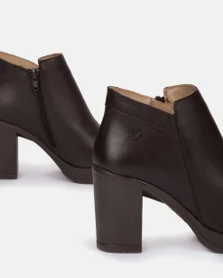 Outlet Heeled Ankle Boot PILSEN-004 Brown Ankle Boots