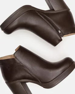 Outlet Heeled Ankle Boot PILSEN-004 Brown Ankle Boots