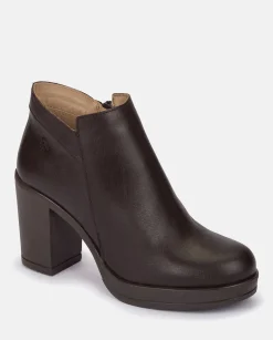 Outlet Heeled Ankle Boot PILSEN-004 Brown Ankle Boots