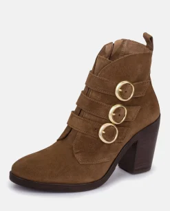 Clearance Heeled Ankle Boot TOURS-005 Brown Ankle Boots