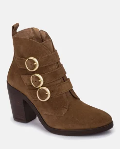 Clearance Heeled Ankle Boot TOURS-005 Brown Ankle Boots