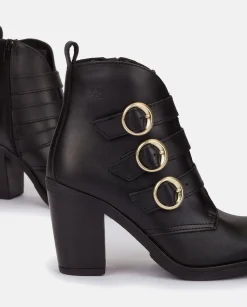 Clearance Heeled Ankle Boot TOURS-005 Black Ankle Boots