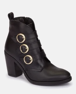 Clearance Heeled Ankle Boot TOURS-005 Black Ankle Boots