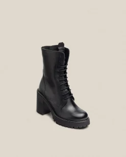 Best Sale Heeled Ankle Boot TUNA-006 Black Ankle Boots