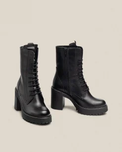 Best Sale Heeled Ankle Boot TUNA-006 Black Ankle Boots