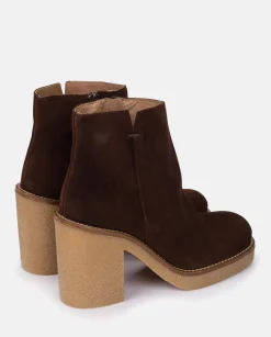 Online Heeled Ankle Boots GELA-001 Brown Ankle Boots