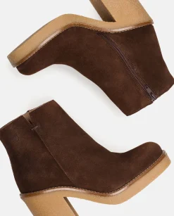Online Heeled Ankle Boots GELA-001 Brown Ankle Boots