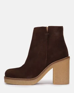Online Heeled Ankle Boots GELA-001 Brown Ankle Boots