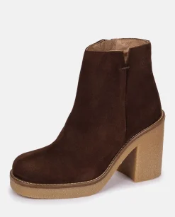 Online Heeled Ankle Boots GELA-001 Brown Ankle Boots