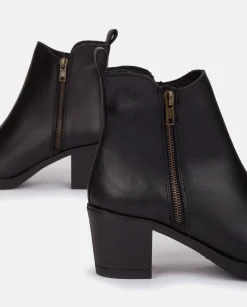 Flash Sale Heeled Ankle Boots LILLE-012 Black Ankle Boots