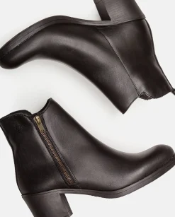 Flash Sale Heeled Ankle Boots LILLE-012 Black Ankle Boots
