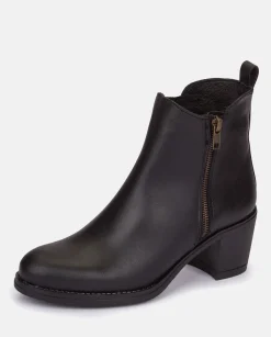 Flash Sale Heeled Ankle Boots LILLE-012 Black Ankle Boots