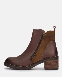 Flash Sale Heeled Ankle Boots MESINA-002 Brown Ankle Boots