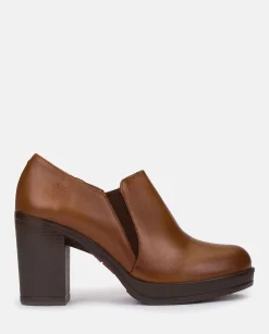 Clearance Heeled Ankle Boots PILSEN-005 Brown Shoes