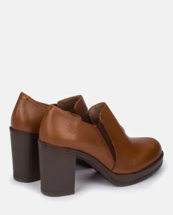 Clearance Heeled Ankle Boots PILSEN-005 Brown Shoes