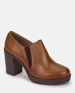 Clearance Heeled Ankle Boots PILSEN-005 Brown Shoes