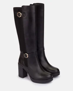 Cheap Heeled Boot PILSEN-001 Black Boots