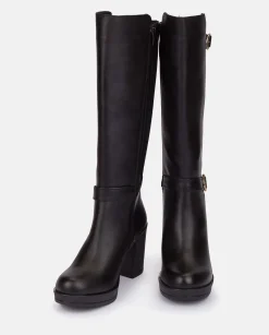 Cheap Heeled Boot PILSEN-001 Black Boots