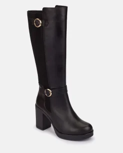 Cheap Heeled Boot PILSEN-001 Black Boots