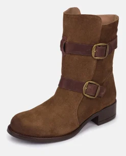 Flash Sale Heeled Booty MONS-003 Brown Ankle Boots