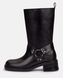 Store Heeled Booty SPA-003 Black Ankle Boots|Boots