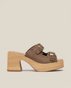 Outlet Heeled Sandal BONAI-003 Brown Heeled Sandals