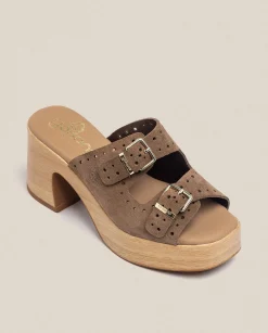 Outlet Heeled Sandal BONAI-003 Brown Heeled Sandals