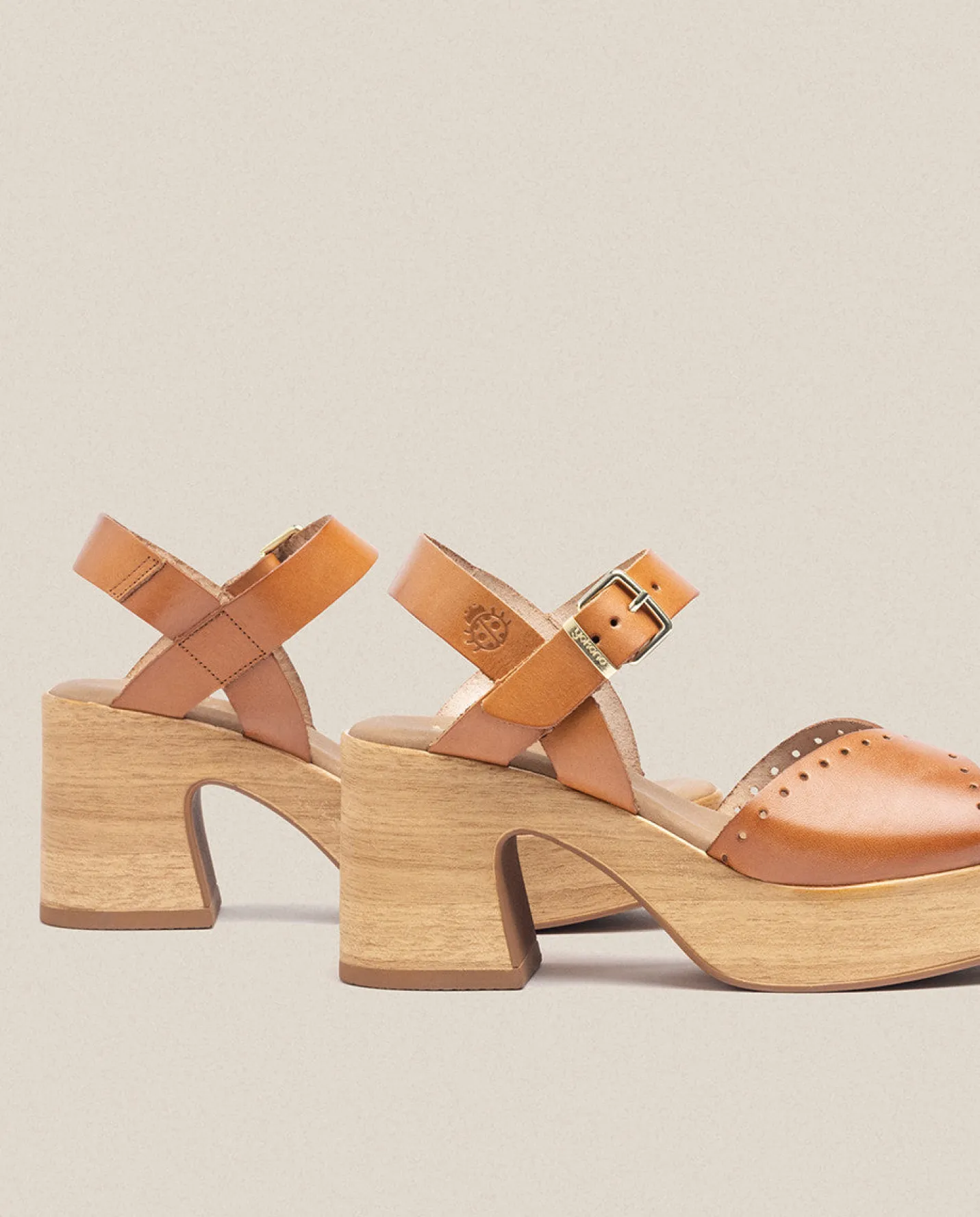 Cheap Heeled Sandal BONAI-002 Brown Heeled Sandals