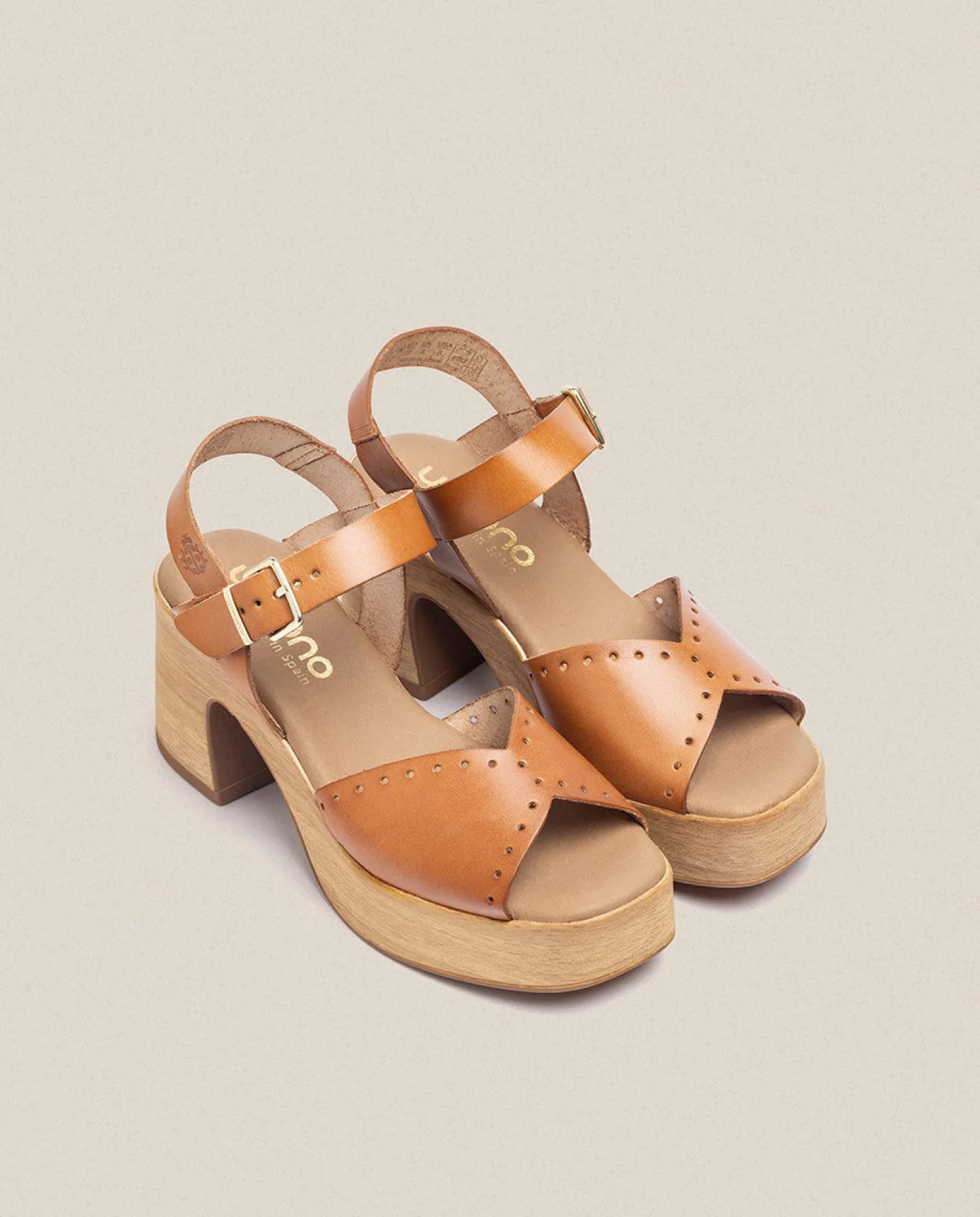 Cheap Heeled Sandal BONAI-002 Brown Heeled Sandals