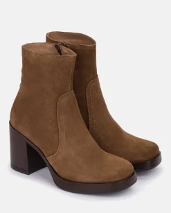 New Heeled Shoe KOLIN-001 Brown Ankle Boots