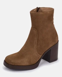 New Heeled Shoe KOLIN-001 Brown Ankle Boots