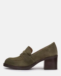 Outlet Heeled Shoe LANDAS-001 Green Shoes