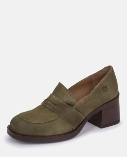 Outlet Heeled Shoe LANDAS-001 Green Shoes